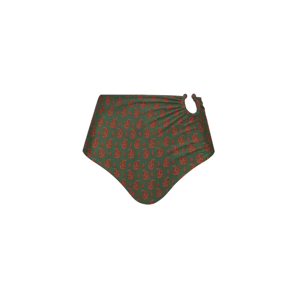 Taita Bikini Bottom in Green and Nude
