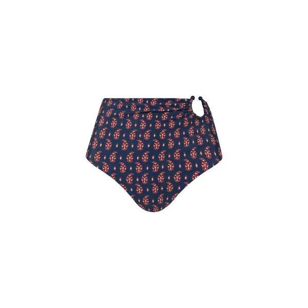 Taita Bikini Bottom in Navy and Rose