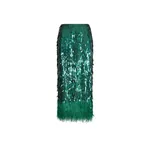 Johanna Ortiz Visually Engaging Skirt in Forest Green