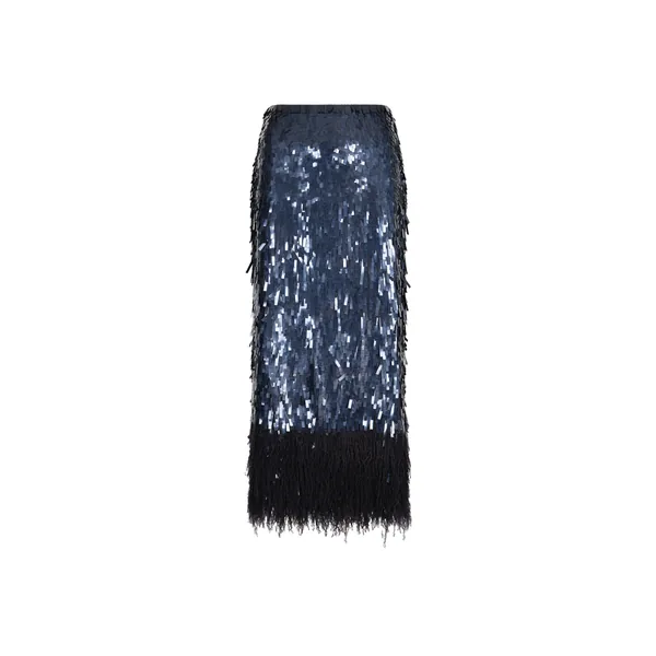 Visually Engaging Skirt in Midnight Blue