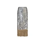 Johanna Ortiz Visually Engaging Skirt in Silver