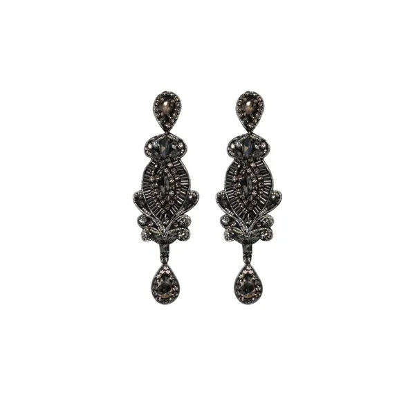 Vivid Vibration Earrings in Metallic Gray