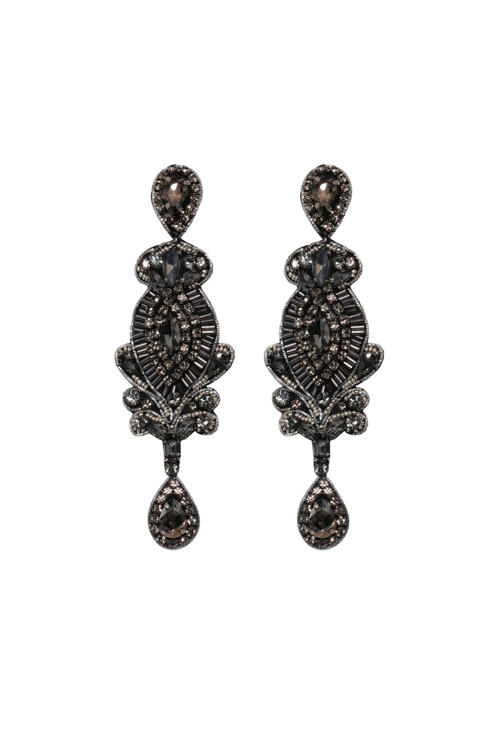 Vivid Vibration Earrings in Metallic Gray
