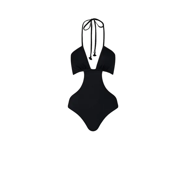 Whispering Horizons One Piece in Black