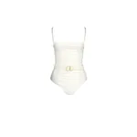 Johanna Ortiz Whispering Tides One Piece in Ecru