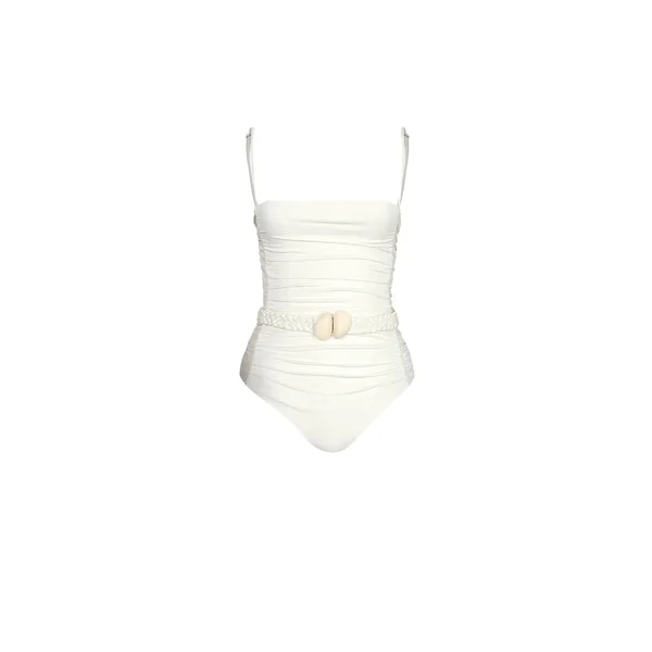 Whispering Tides One Piece in Ecru