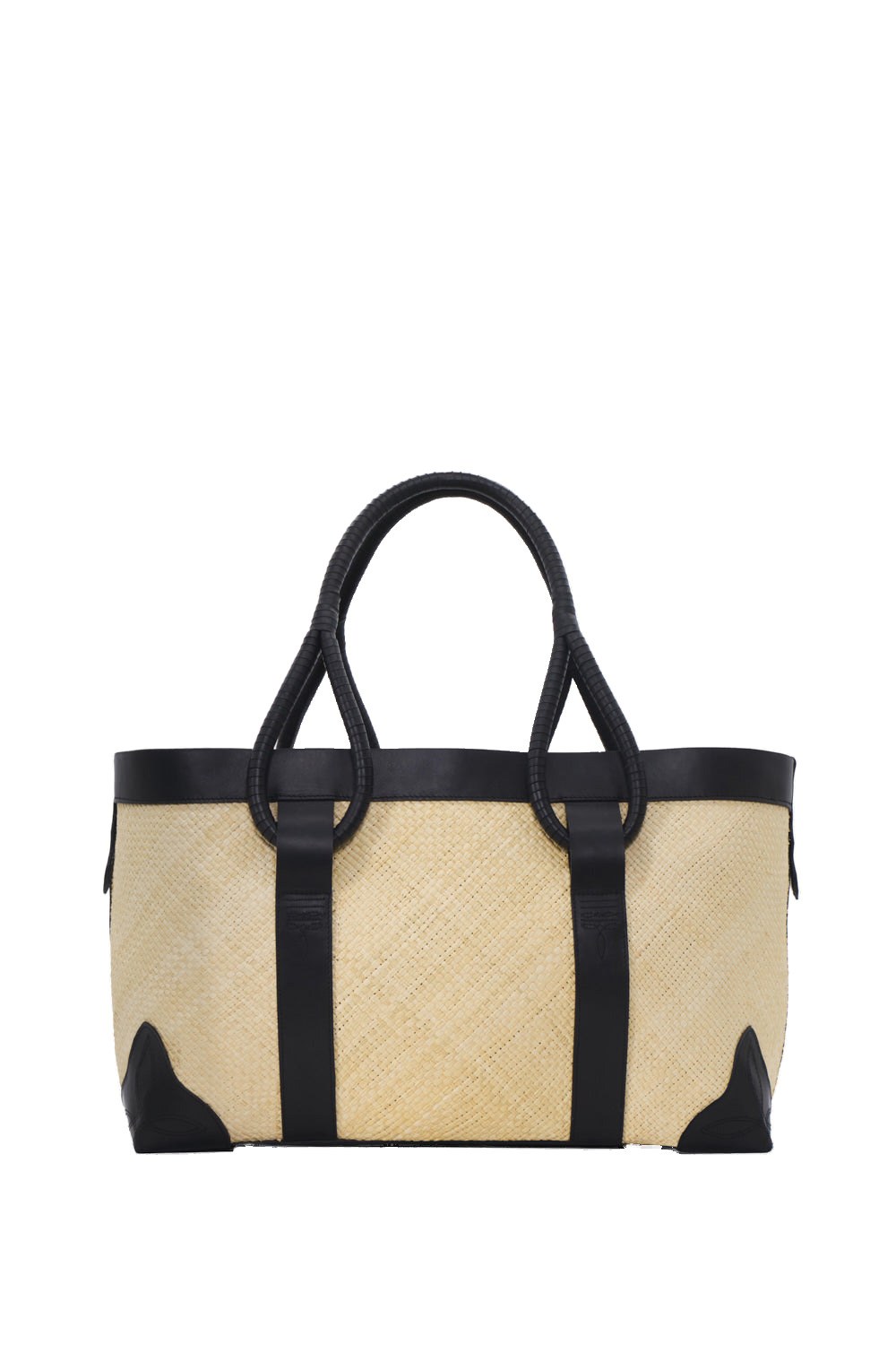 Wind Traveler Tote Bag in Ecru and Black