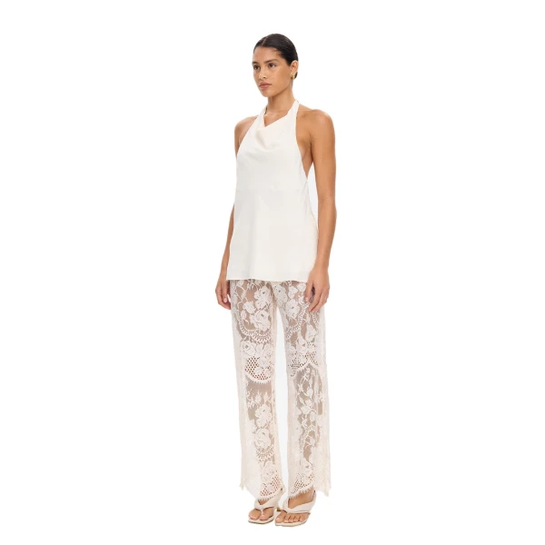 KIVARI Arabella Lace Pant in Cream, view 4