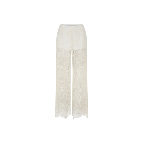 KIVARI Arabella Lace Pant in Cream