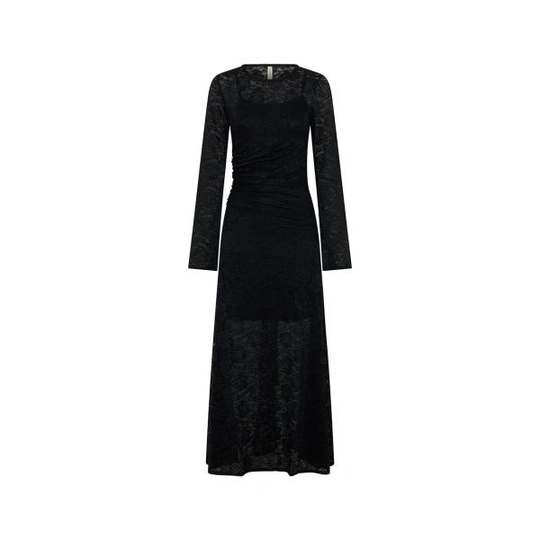 Bonnie Lace Maxi Dress in Black