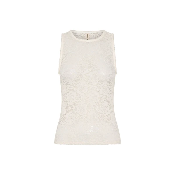 Bonnie Lace Tank in Ivory