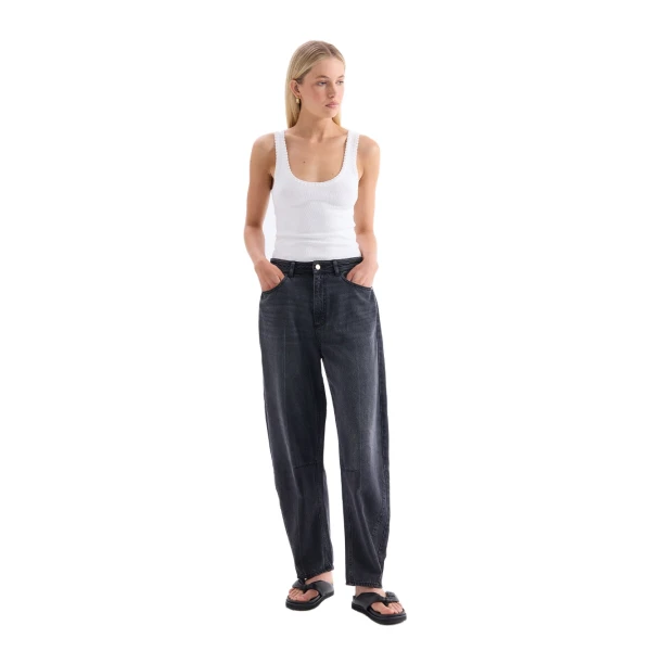 Dylan Barrel Jean in Black