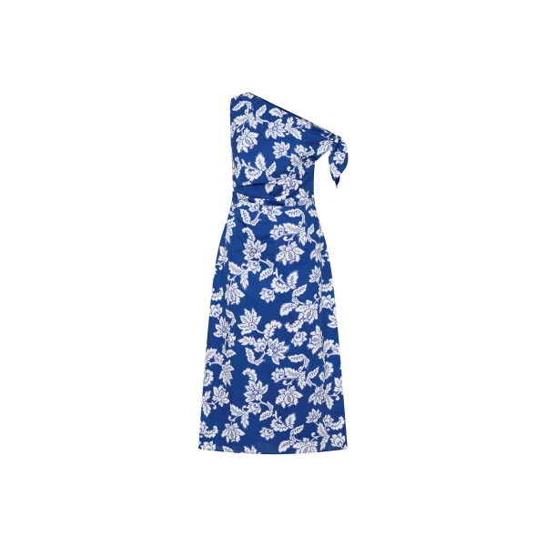 Linda Midi Dress in Blue Butter