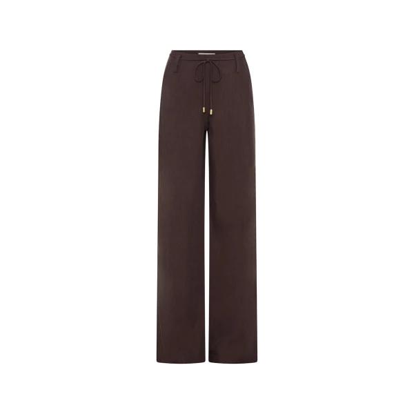 KIVARI Nyah Wide Leg Pant in Plum