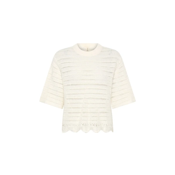 KIVARI Poppy Knit Tee in Natural