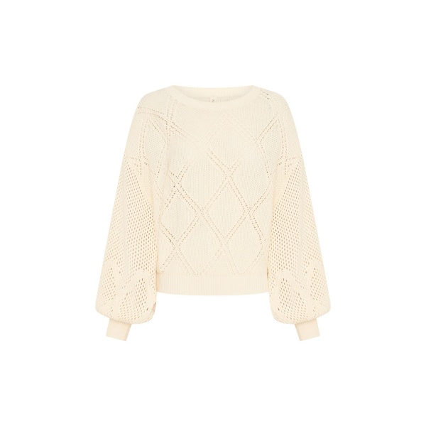 KIVARI Samara Knit Top in Cream