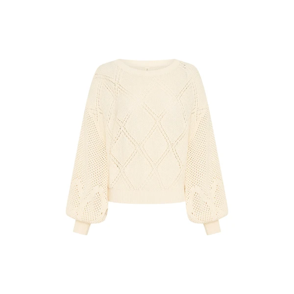 KIVARI Samara Knit Top in Cream