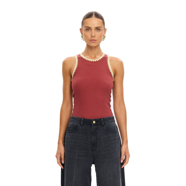 KIVARI Tallulah Spliced Tank in Brick