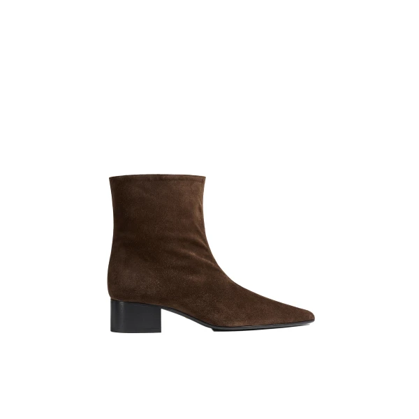 Khaite Andee Ankle Boot in Ebano Suede
