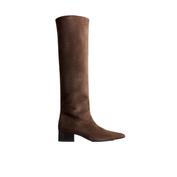 Khaite Andee Knee-High Boot in Ebano Suede