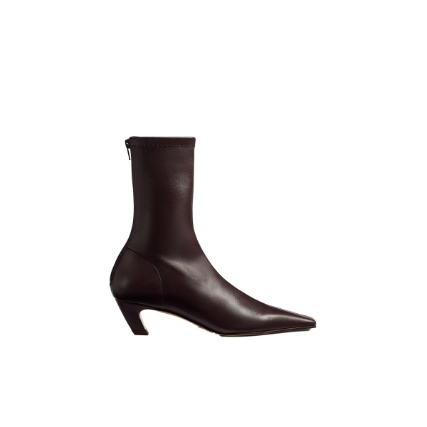 Khaite Arizona Stretch Ankle Boot in Bordeaux