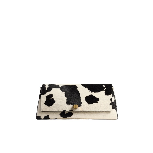 Khaite Audrey Clutch in Cow Print Haircalf