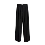 Khaite August Pant in Black Wool | Pants | Coveti
