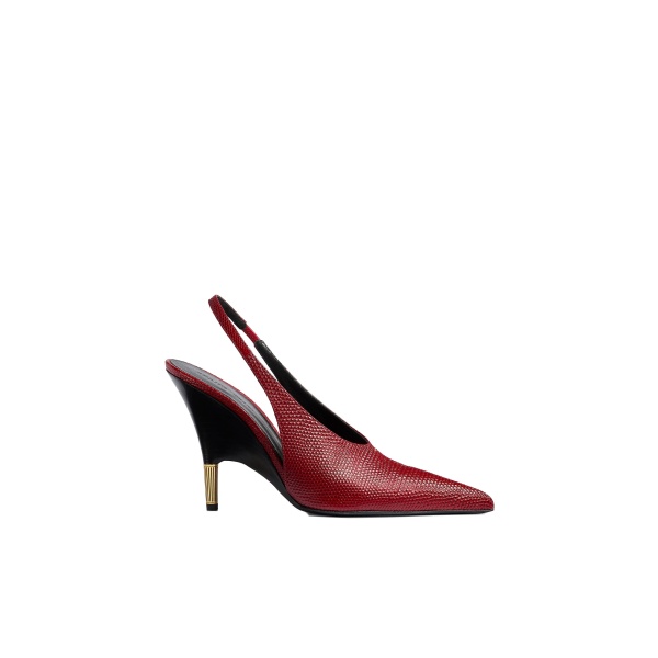Khaite Bella Pump in Ruby Lizard