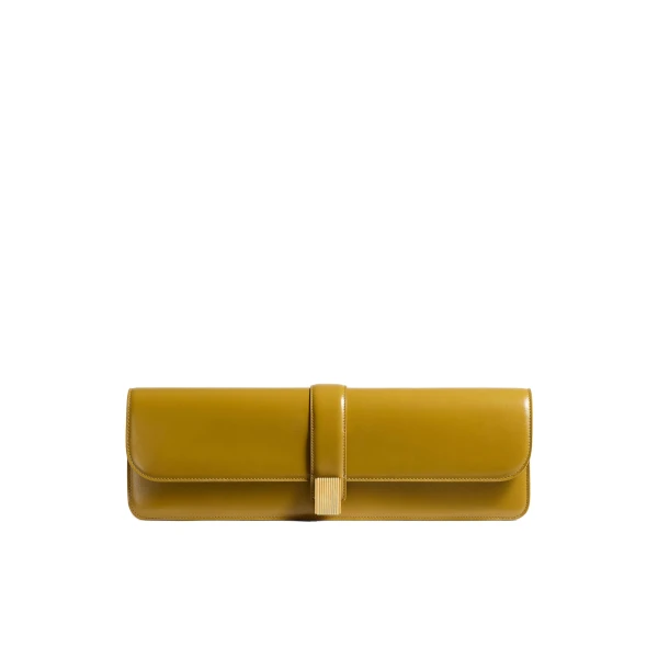 Khaite Blake Long Clutch in Golden Olive