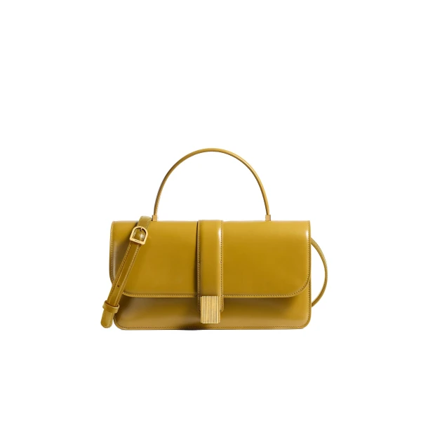 Khaite Blake Top Handle Bag in Golden Olive