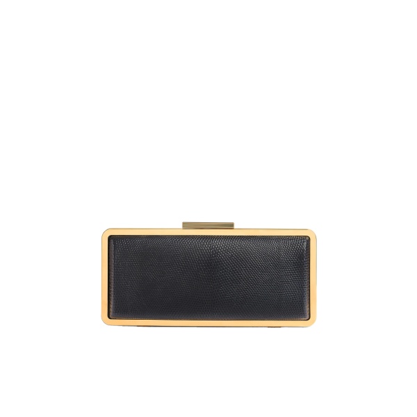 Khaite Casey Minaudiere in Midnight Lizard