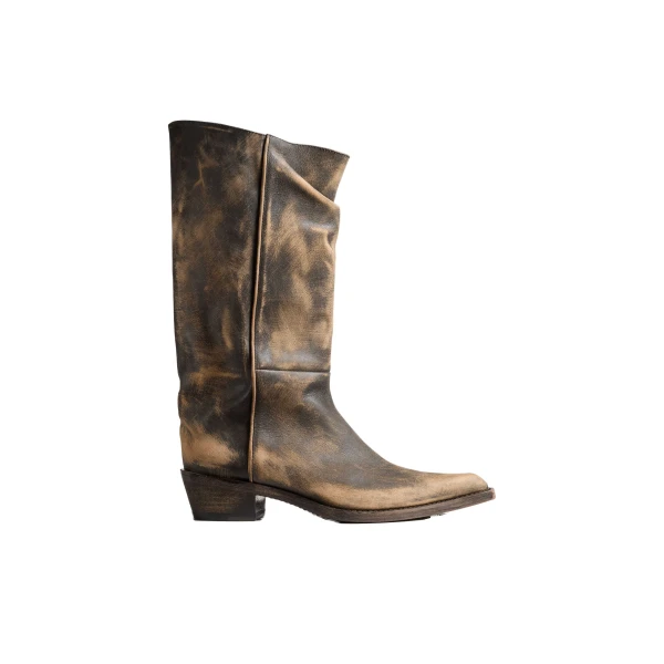 Khaite Clive Boot in Vintage Black Leather