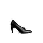 Khaite Colt Pump in Black Glazed Leather