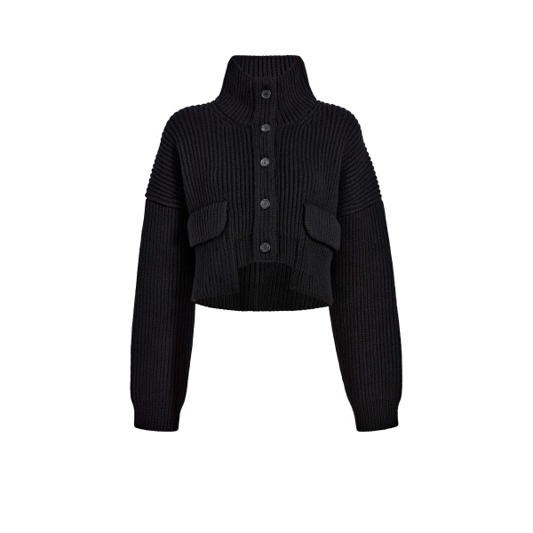 Khaite Eita Cardigan in Black | Knitwear | Coveti