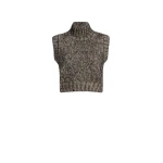Khaite Fawn Top in Sepia and Black Multi | Tops | Coveti