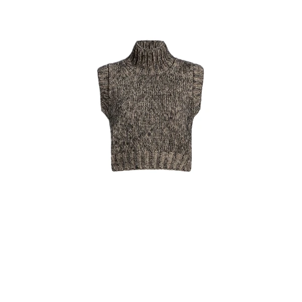 Fawn Top in Sepia and Black Multi