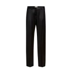 Khaite Hunter Pant in Black Satin | Pants | Coveti