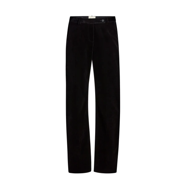 Khaite Hunter Pant in Black Velvet | Pants | Coveti