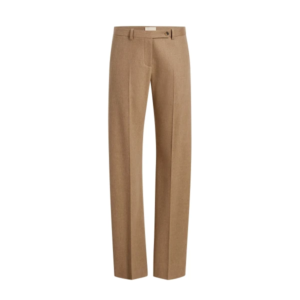 Khaite Hunter Pant in Desert Sand Wool Cashmere | Pants | Coveti