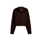 Khaite Ixin Jacket in Dark Brown | Jackets | Coveti