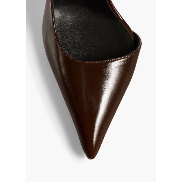 Jett D'Orsay Low Pump in Cacao Glazed Leather - Image 4