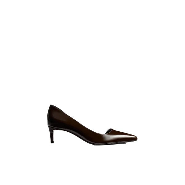 Jett D'Orsay Low Pump in Cacao Glazed Leather