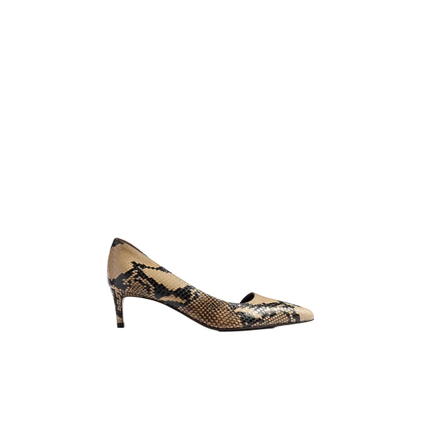 Jett D'Orsay Low Pump in Python-Embossed Taupe
