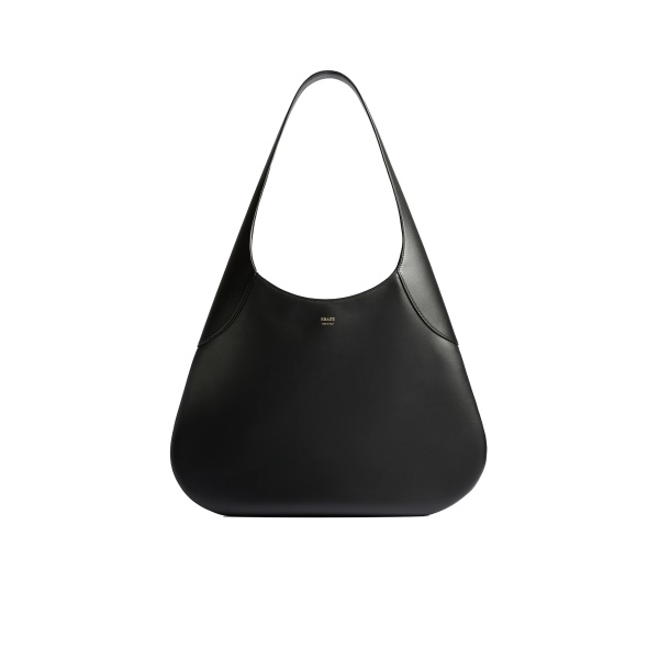 Khaite Large Joan Hobo in Black Leather