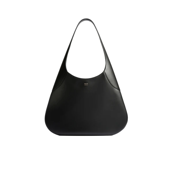 Khaite Large Joan Hobo in Black Leather