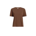 Khaite Mae T-Shirt in Chestnut | Tops | Coveti