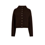 Khaite Marjorie Cardigan in Bark | Knitwear | Coveti