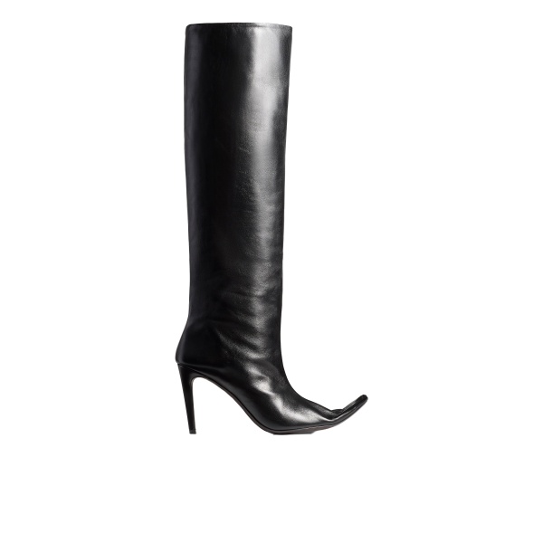 Khaite Marlene Knee-High Boot in Black Leather