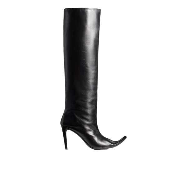 Khaite Marlene Knee-High Boot in Black Leather