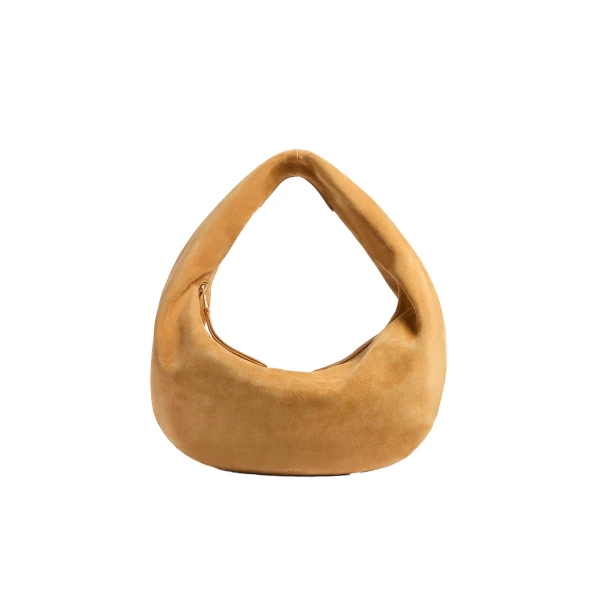 Khaite Medium Olivia Hobo in Goldenrod Suede